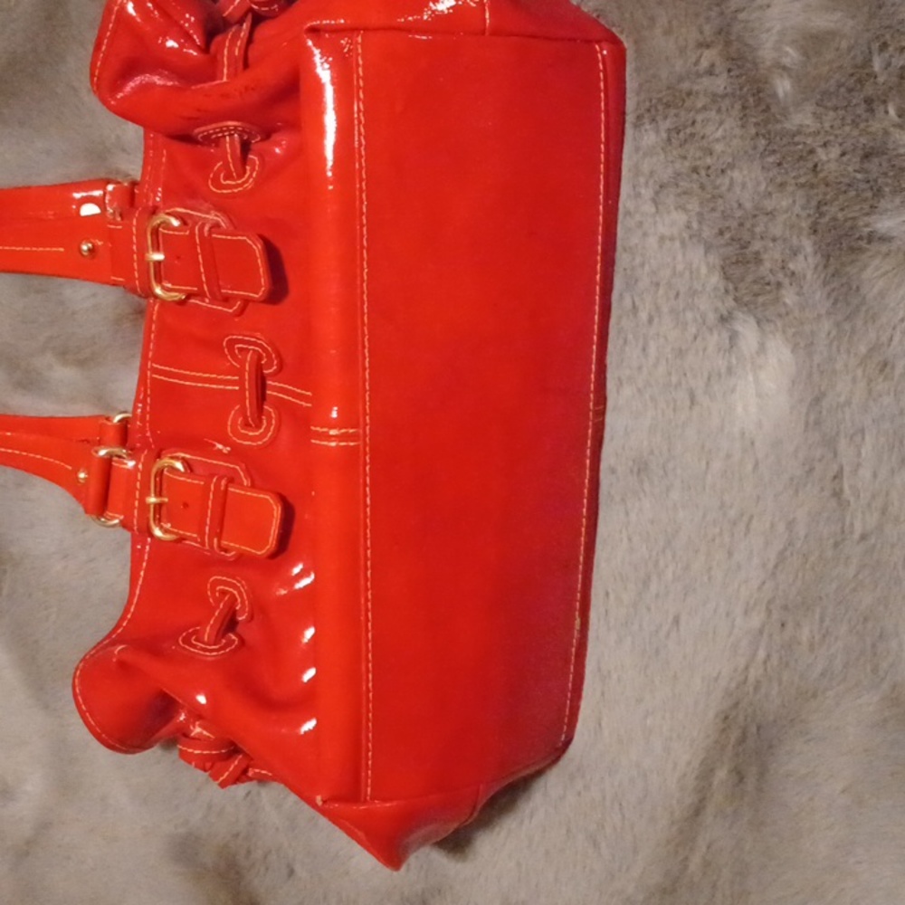 Dooney & Bourke Patent Leather Red Satchel - Picture 8 of 12